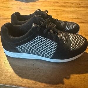 Drew Shoe Women's Gemini Comfort/Walk Sneakers, Black, Leather, Mesh, Size 9.5W